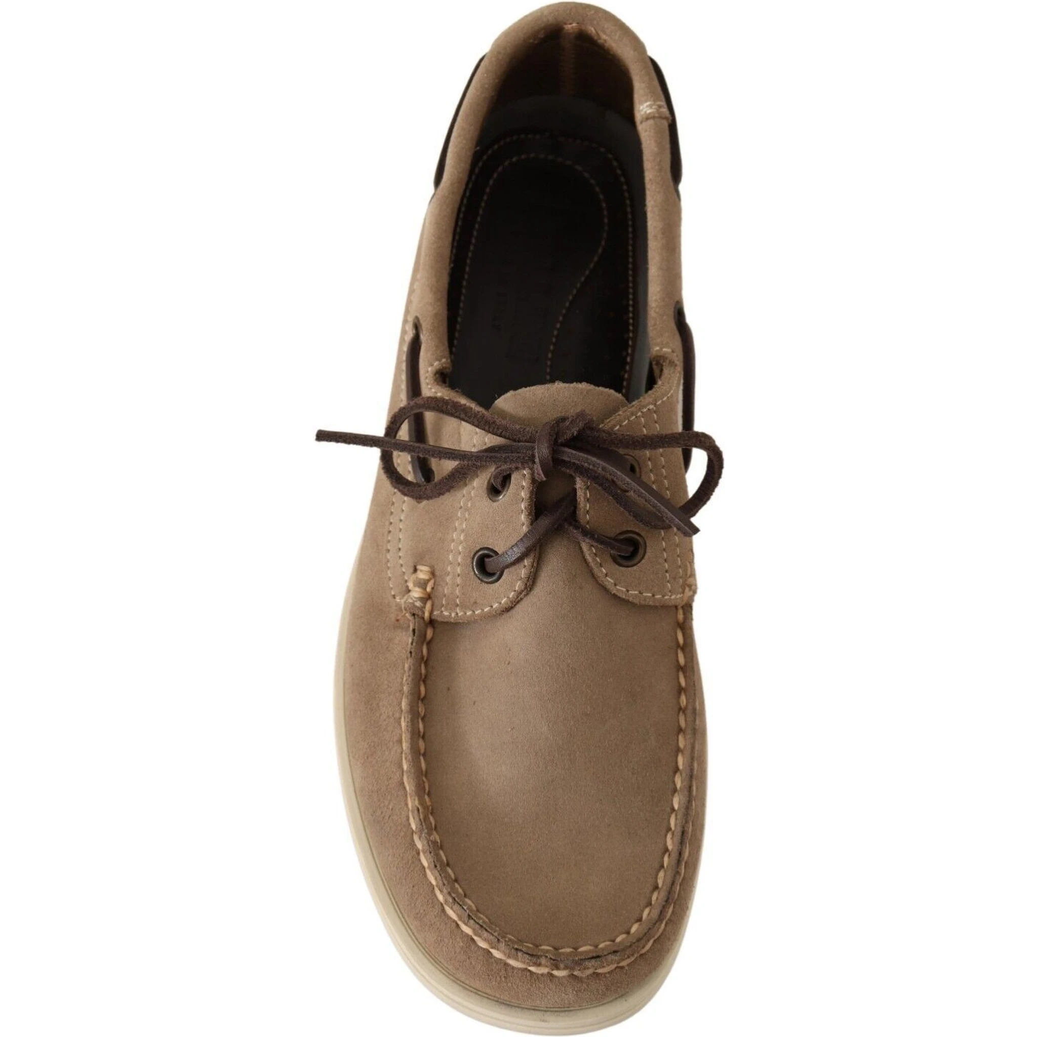 Beige Suede Low Top Mocassin Loafers Casual Men Shoes