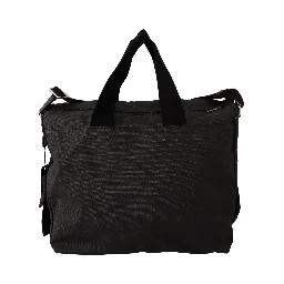 Black Denim Leather Shoulder Strap Messenger Bag