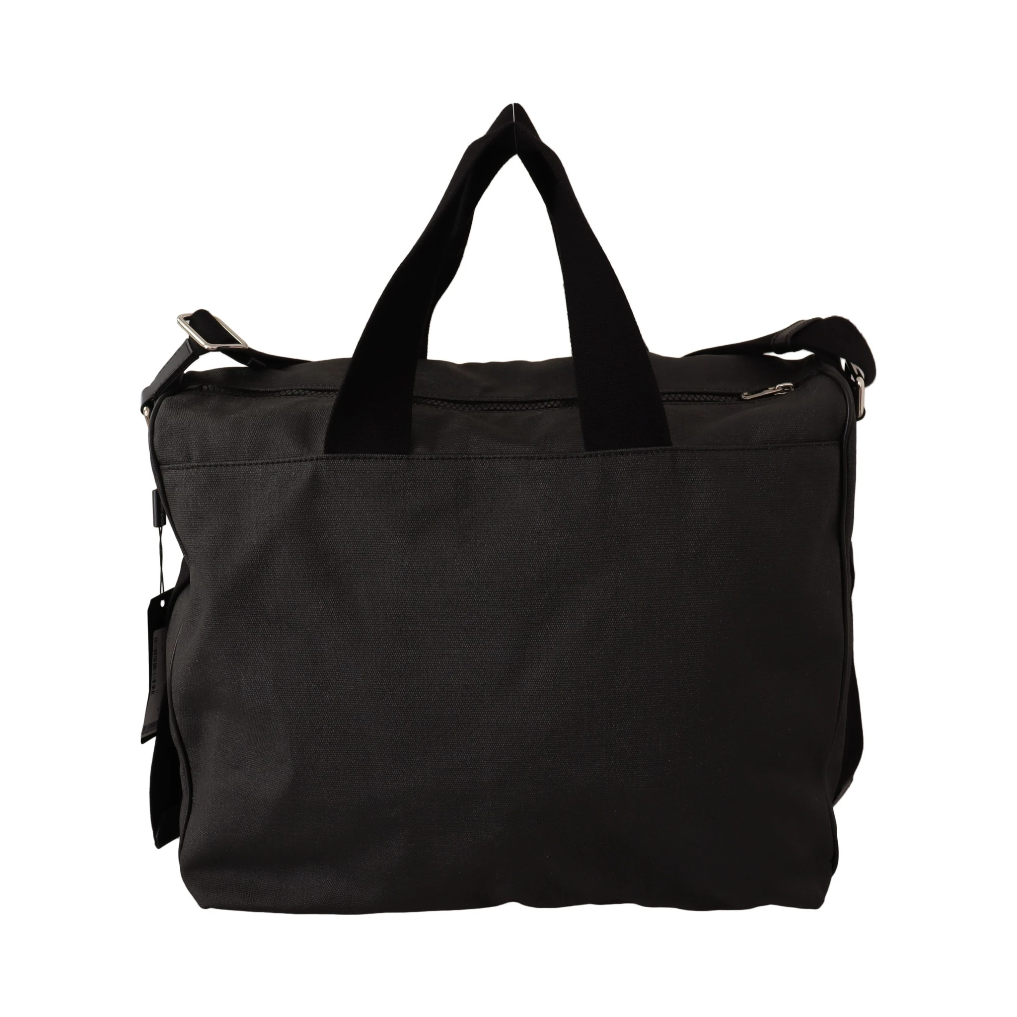 Black Denim Leather Shoulder Strap Messenger Bag