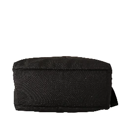 Black Denim Leather Shoulder Strap Messenger Bag