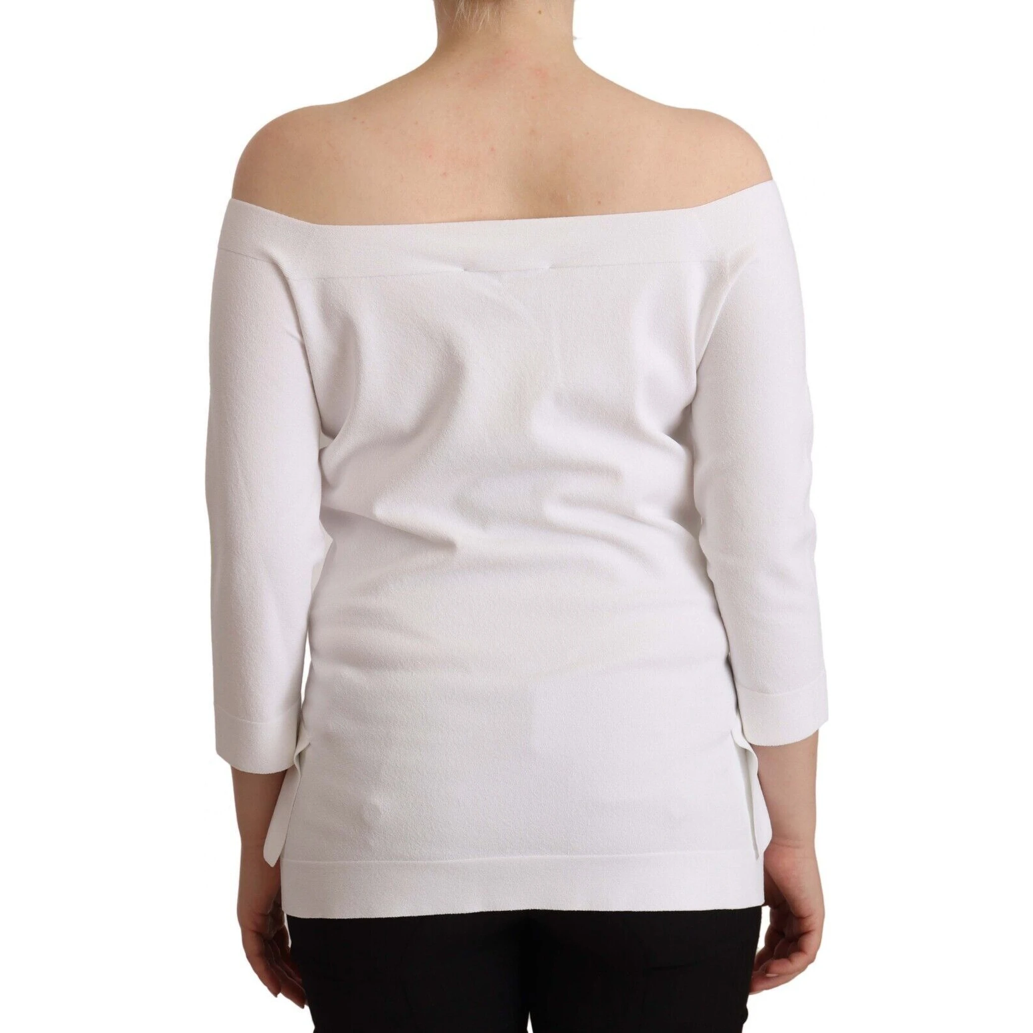 White Long Sleeves Off Shoulder Women Top Blouse