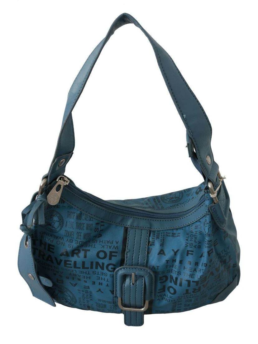 Shoulder Handbag Printed Purse Women Blue
