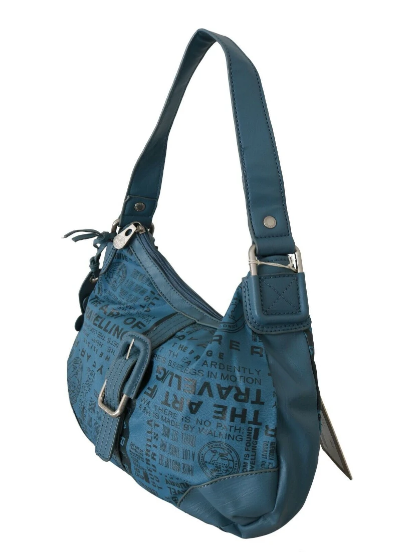 Shoulder Handbag Printed Purse Women Blue