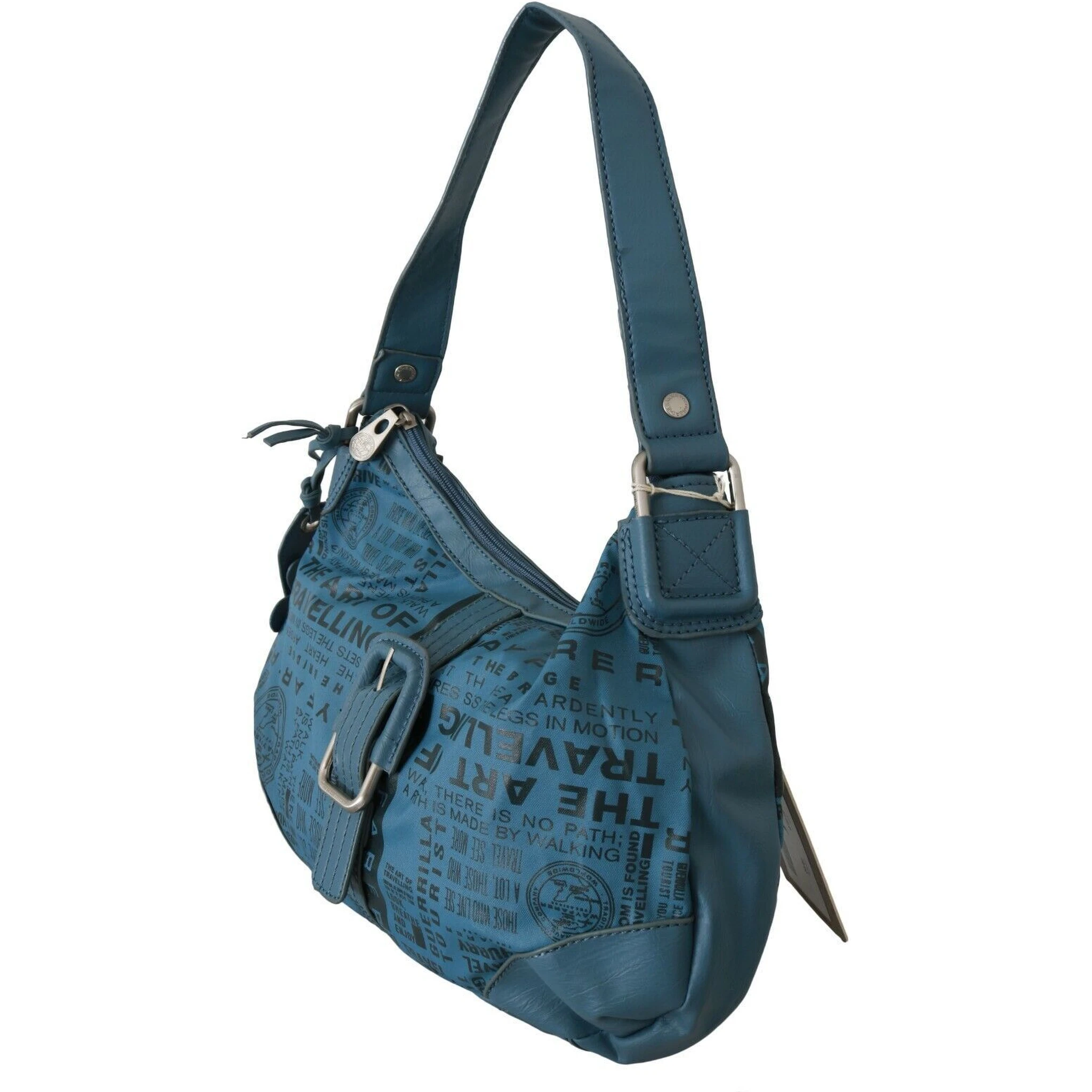 Shoulder Handbag Printed Purse Women Blue