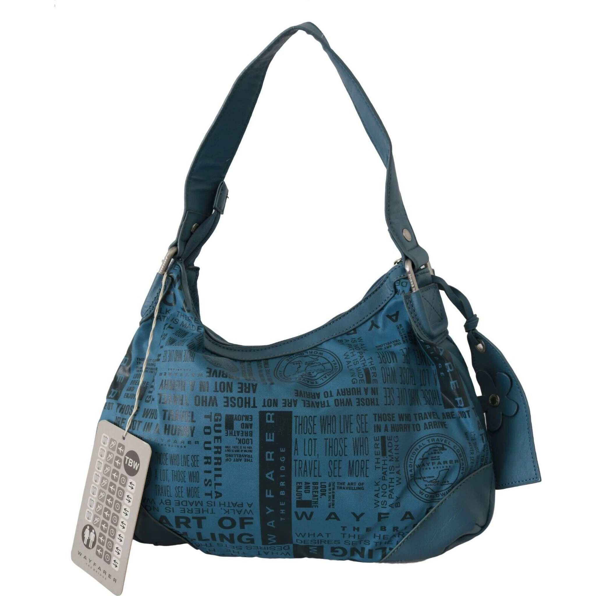 Shoulder Handbag Printed Purse Women Blue