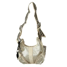 White Shoulder Crossbody Sling Fabric Purse