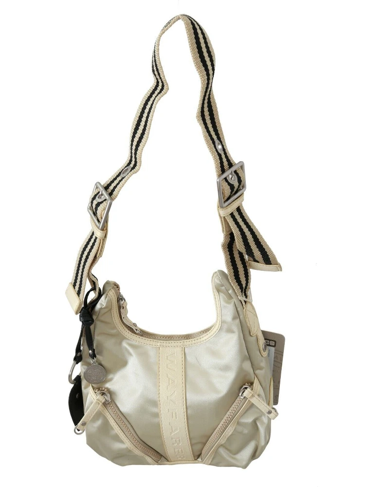 White Shoulder Crossbody Sling Fabric Purse