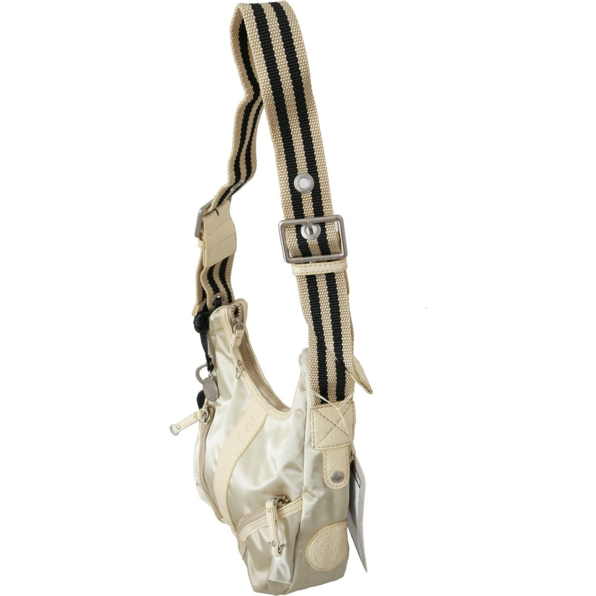 White Shoulder Crossbody Sling Fabric Purse