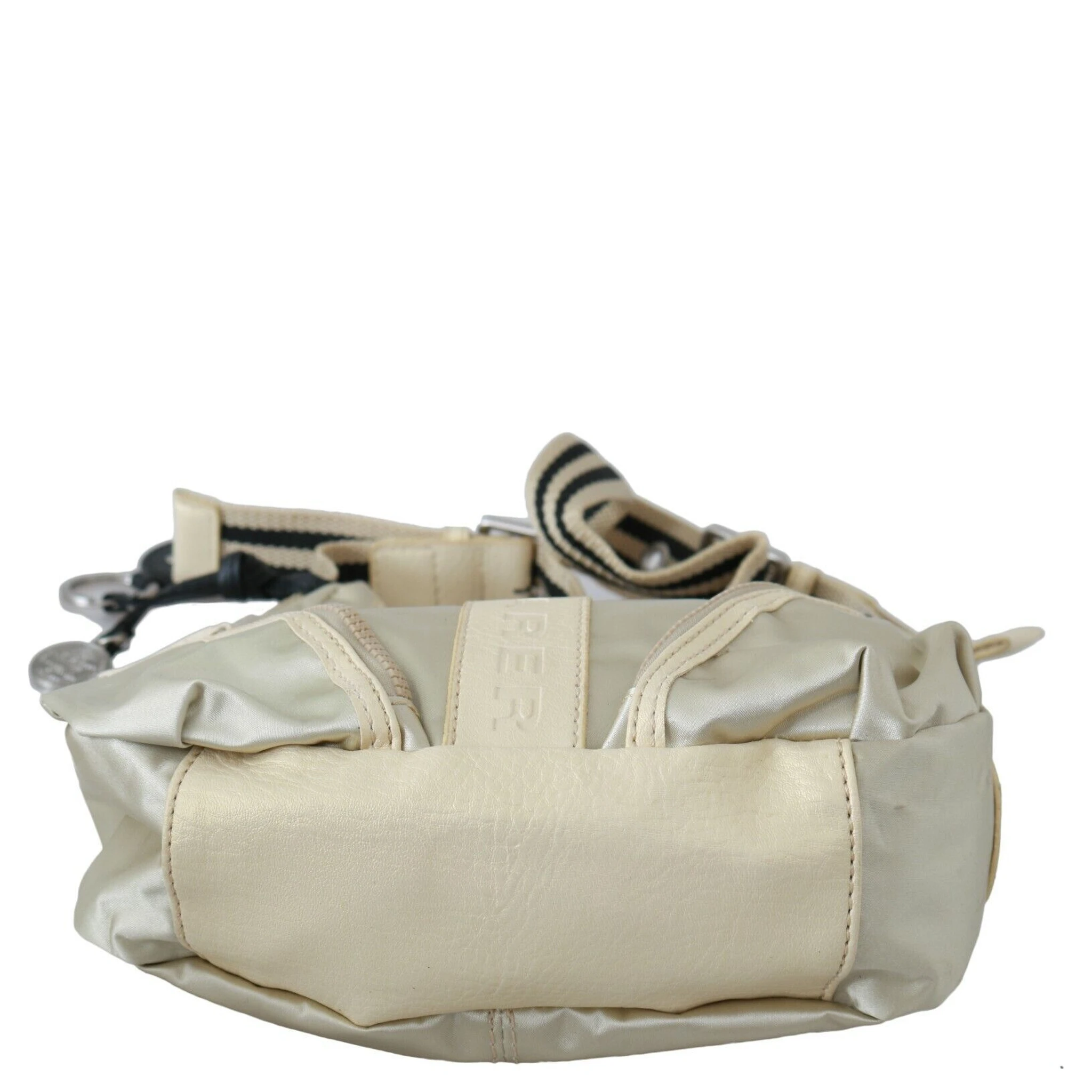 White Shoulder Crossbody Sling Fabric Purse