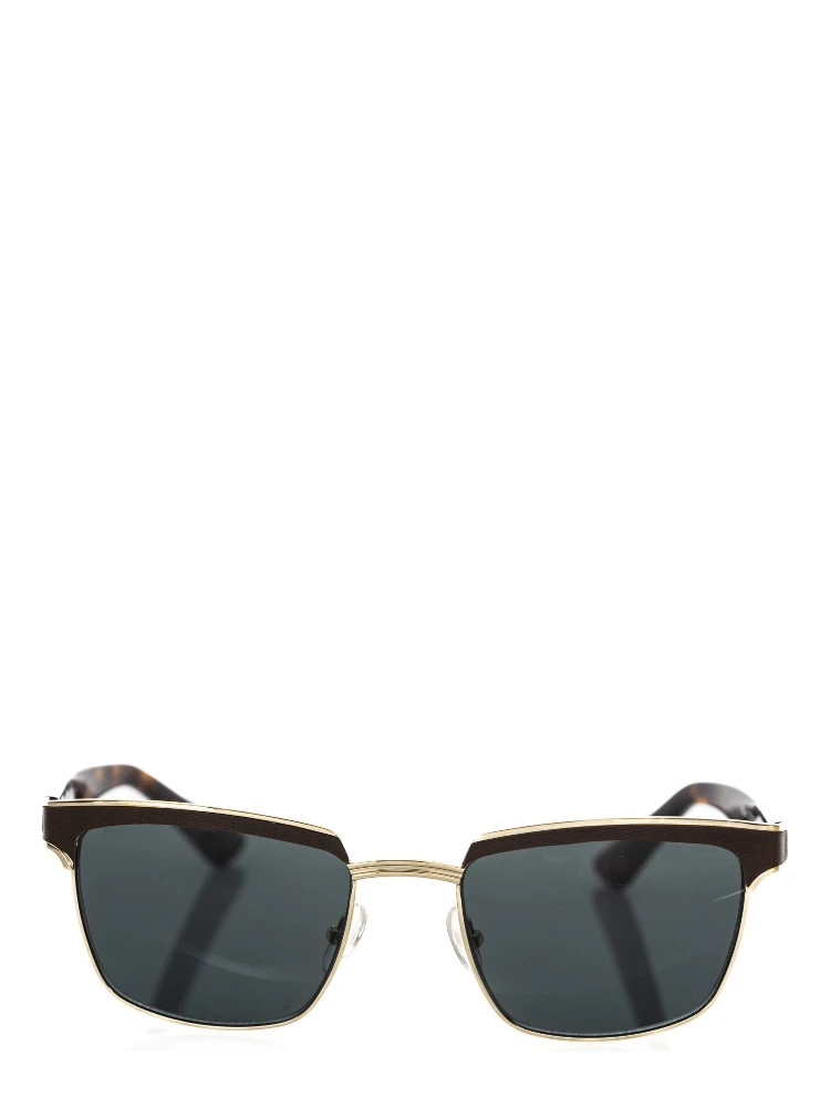 Brown Metallic Fibre Sunglass