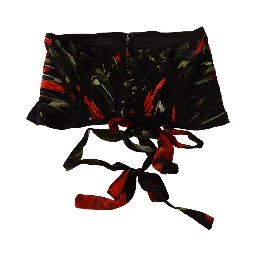 Black Corset Belt Stretch Waist Strap Silk Top