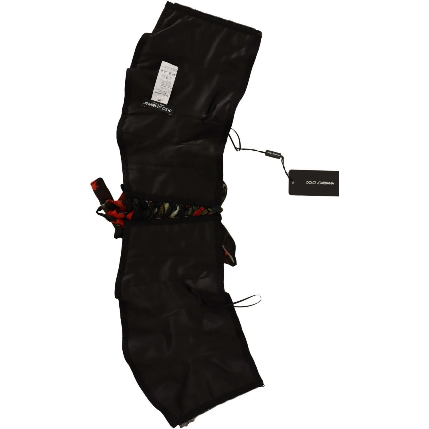 Black Corset Belt Stretch Waist Strap Silk Top