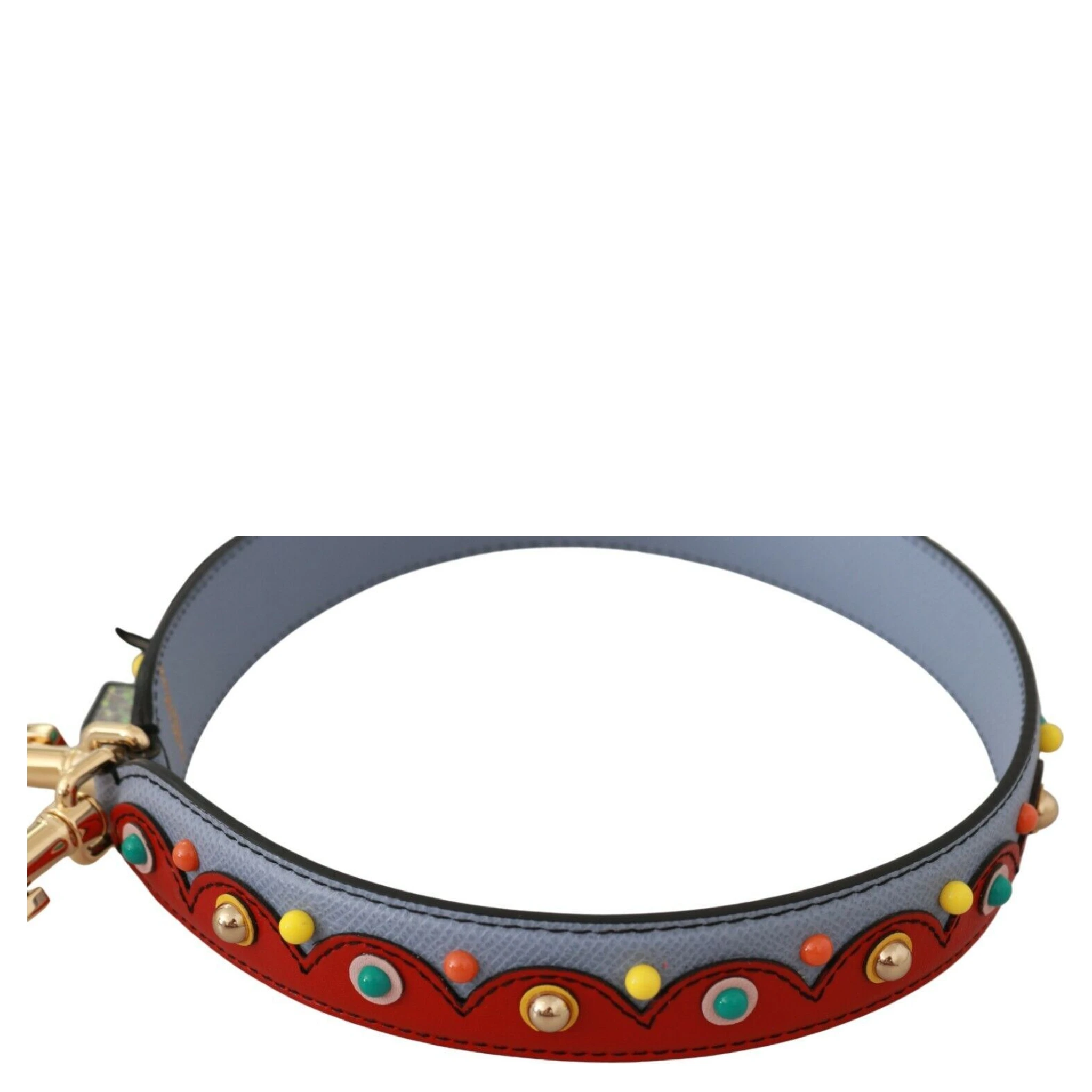 Blue and red Shoulder Strap Leather Blue Handbag Accessory