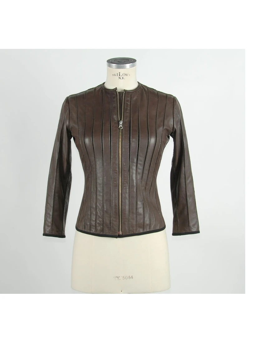 Brown Leather Women Jacket
