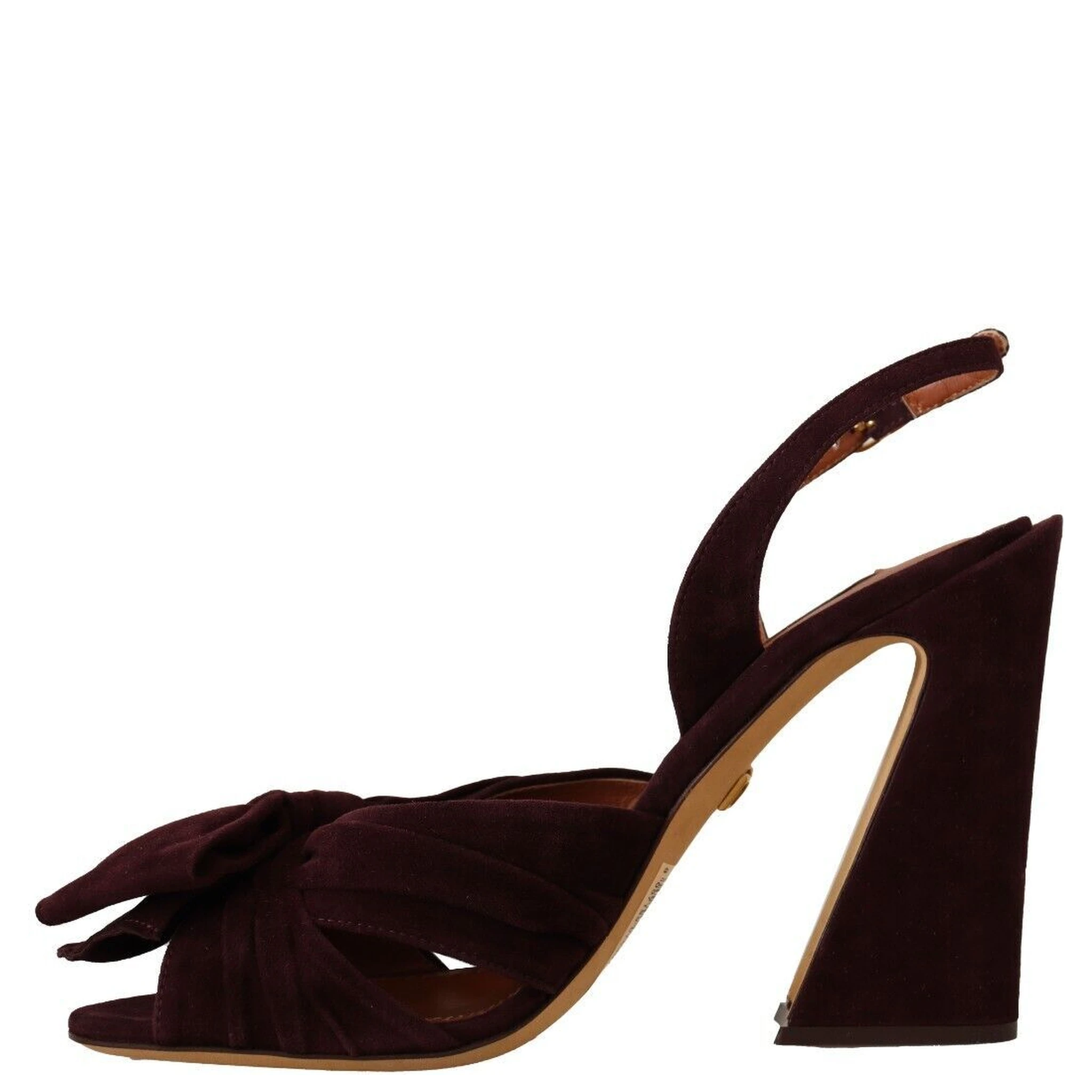 Dark Purple Suede Ankle Strap Sandals Shoes