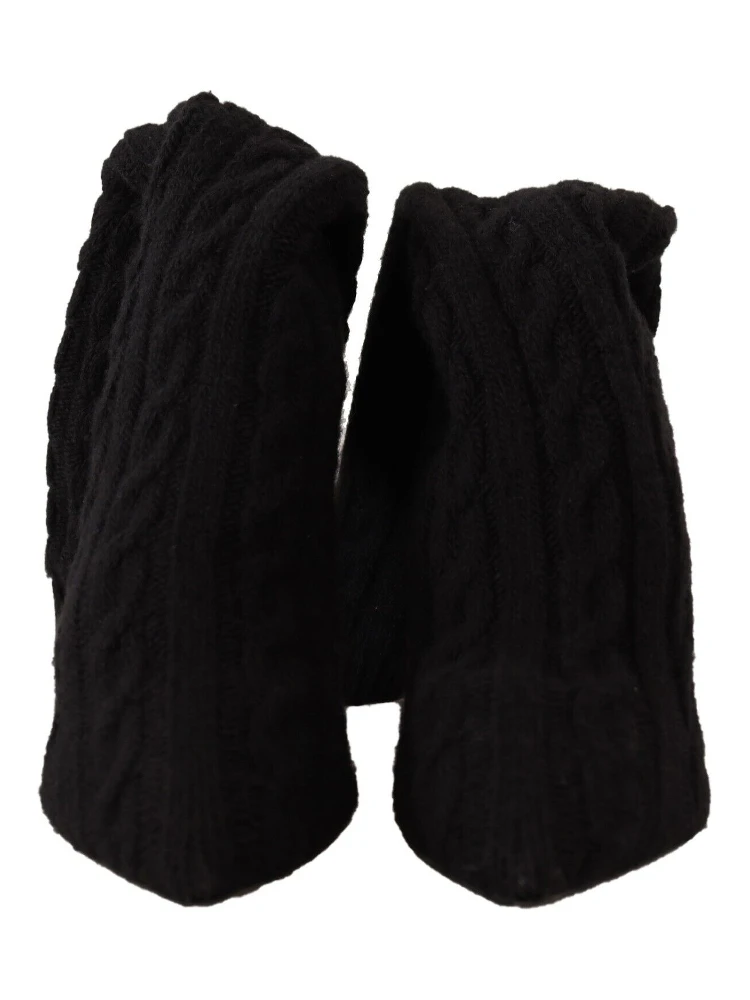 Black Stretch Socks Knee High Booties Shoes alternative