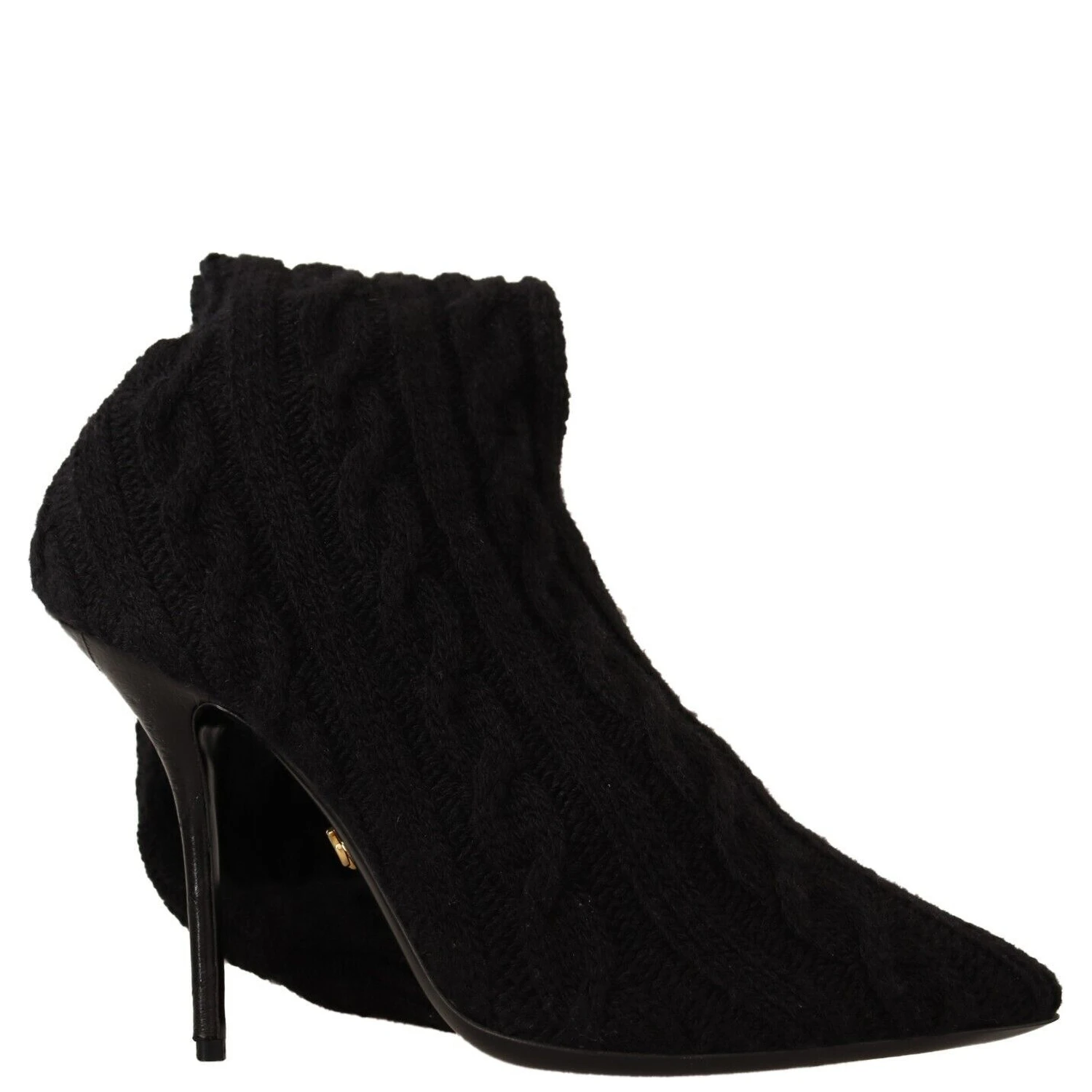 Black Stretch Socks Knee High Booties Shoes