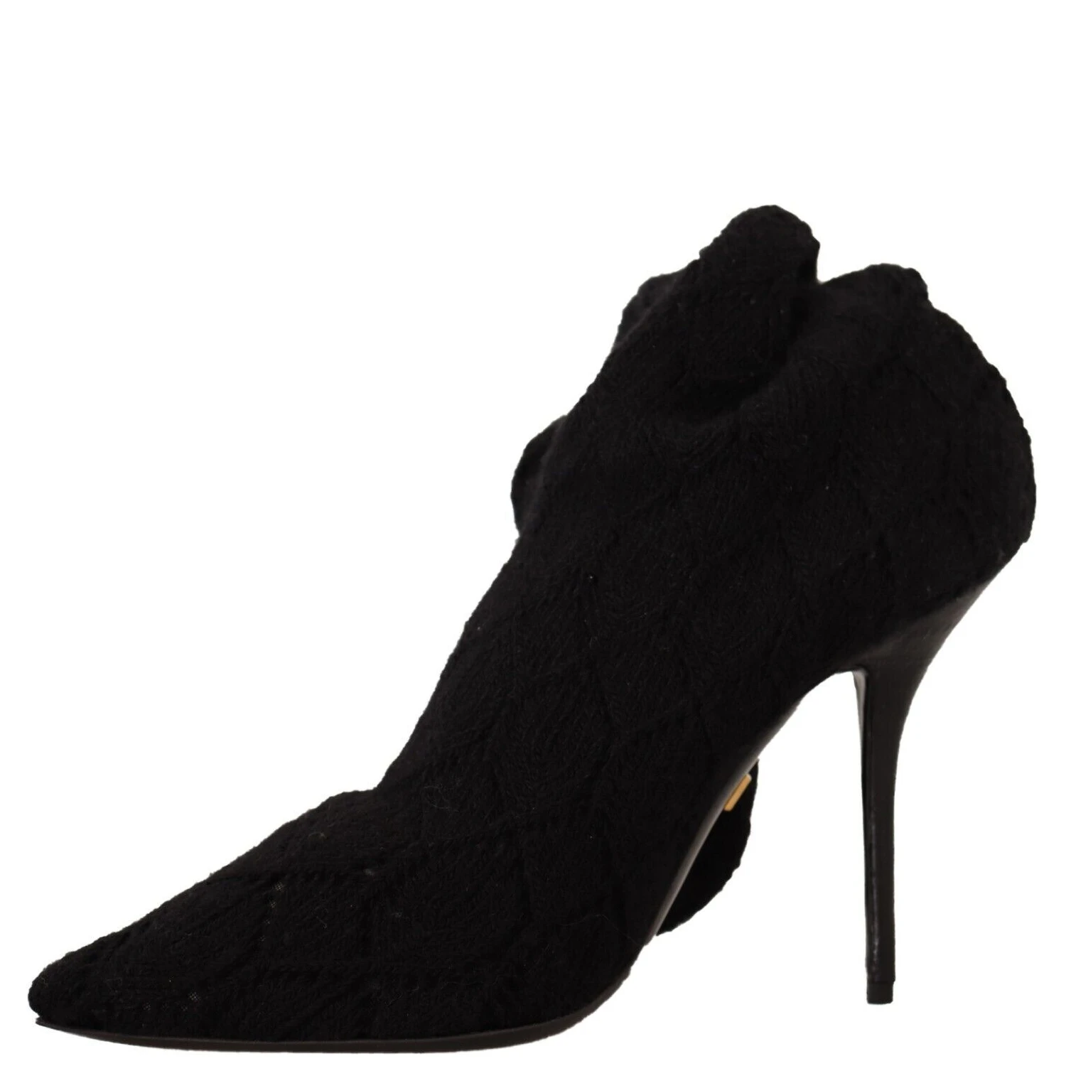 Black Stretch Socks Knee High Booties Shoes