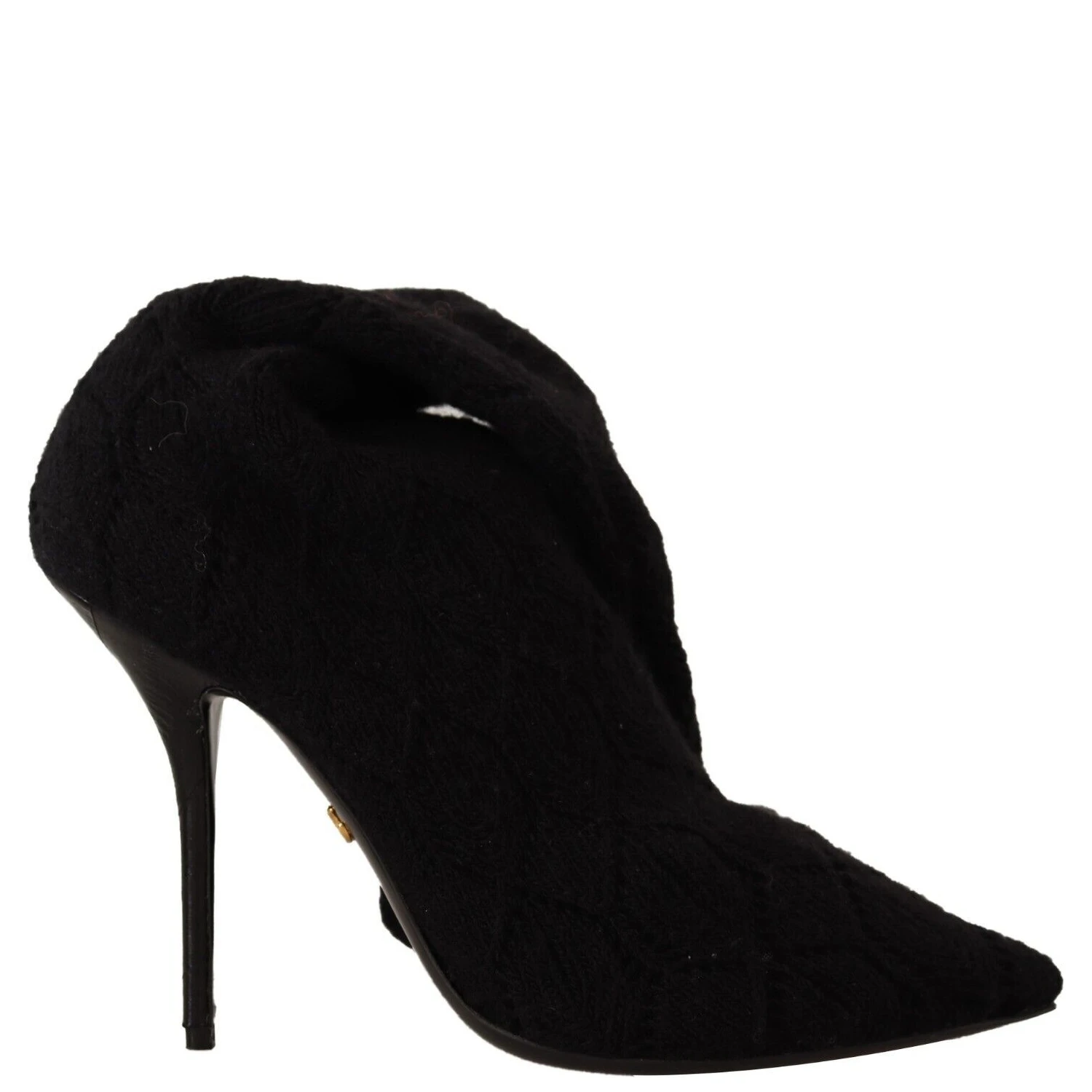 Black Stretch Socks Knee High Booties Shoes