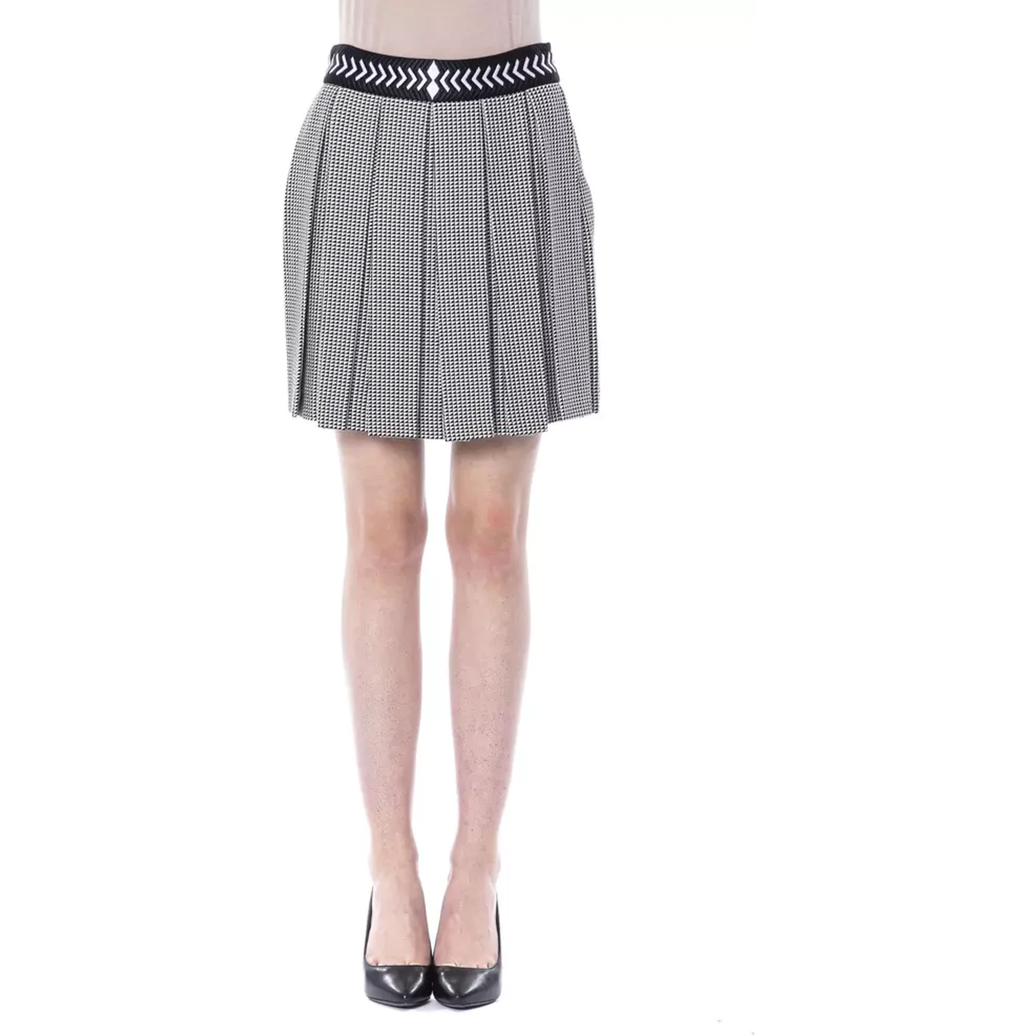 Black And White Viscose Skirt