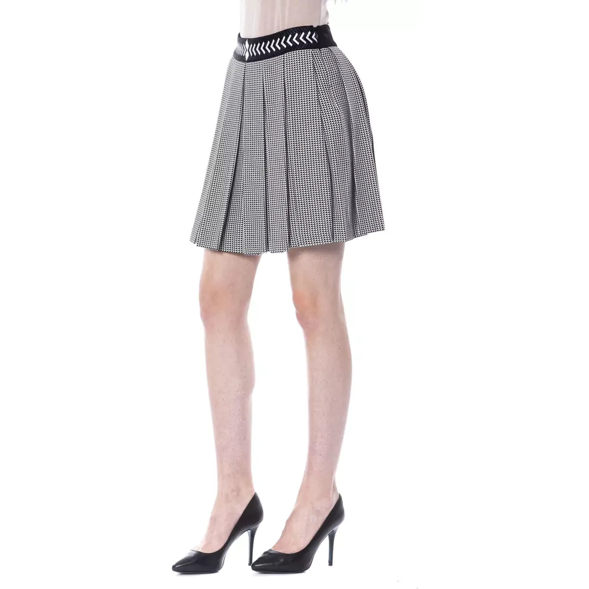Black And White Viscose Skirt