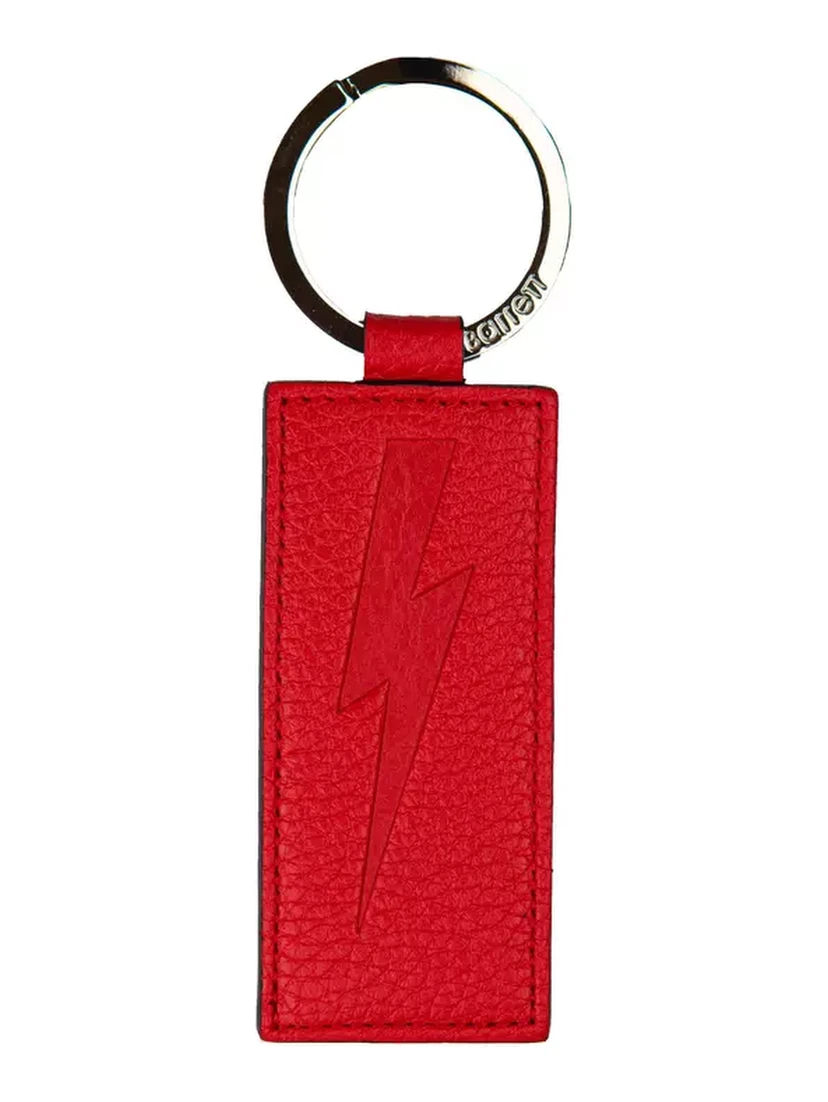Red Leather Keychain
