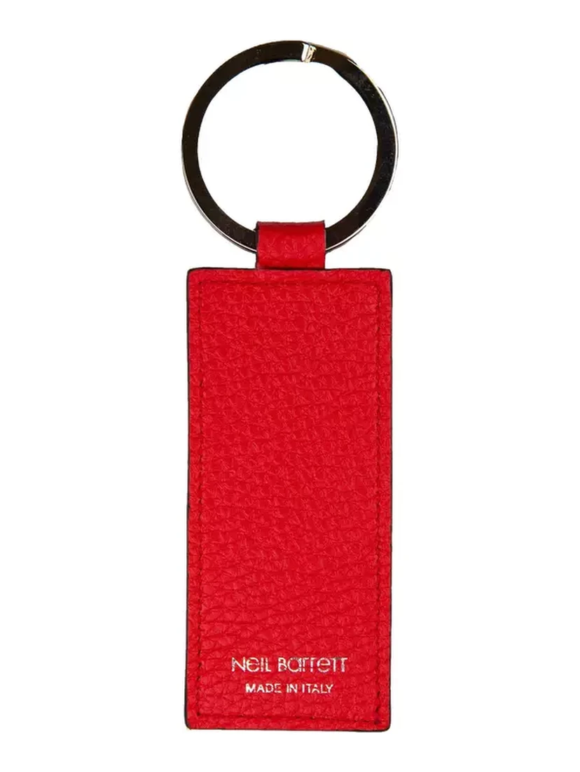 Red Leather Keychain