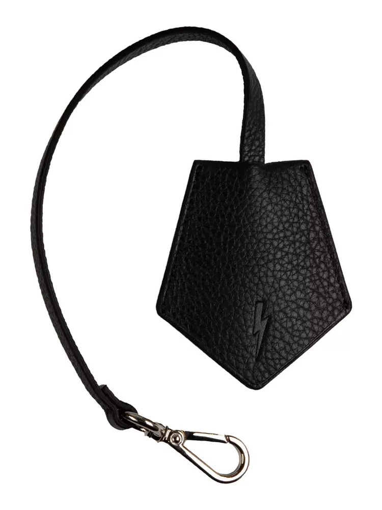 Black Leather Keychain