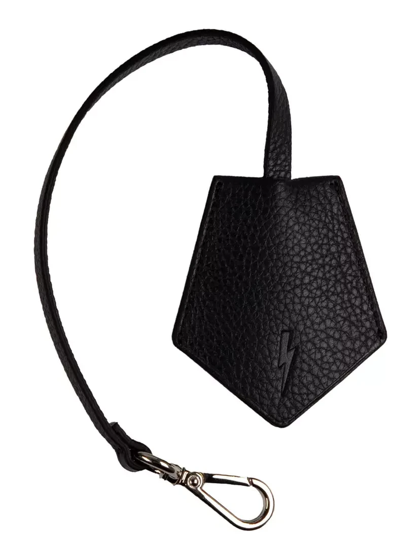Black Leather Keychain
