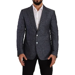 Blue Linen Cotton Jacket TAORMINA Blazer