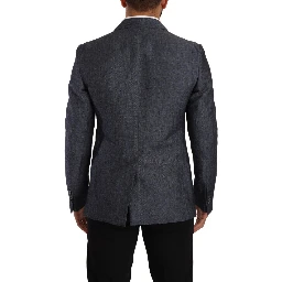 Blue Linen Cotton Jacket TAORMINA Blazer