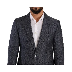 Blue Linen Cotton Jacket TAORMINA Blazer