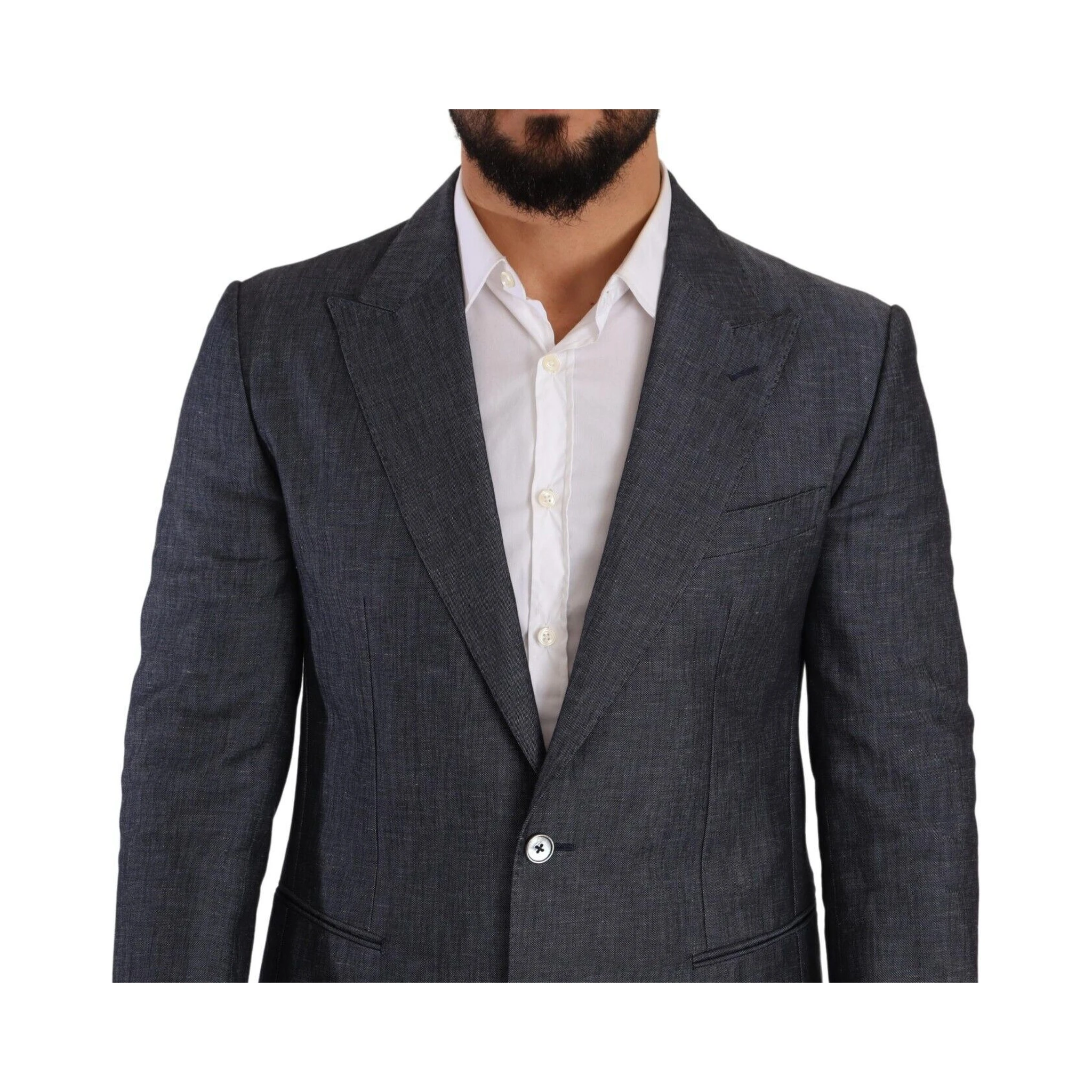 Blue Linen Cotton Jacket TAORMINA Blazer