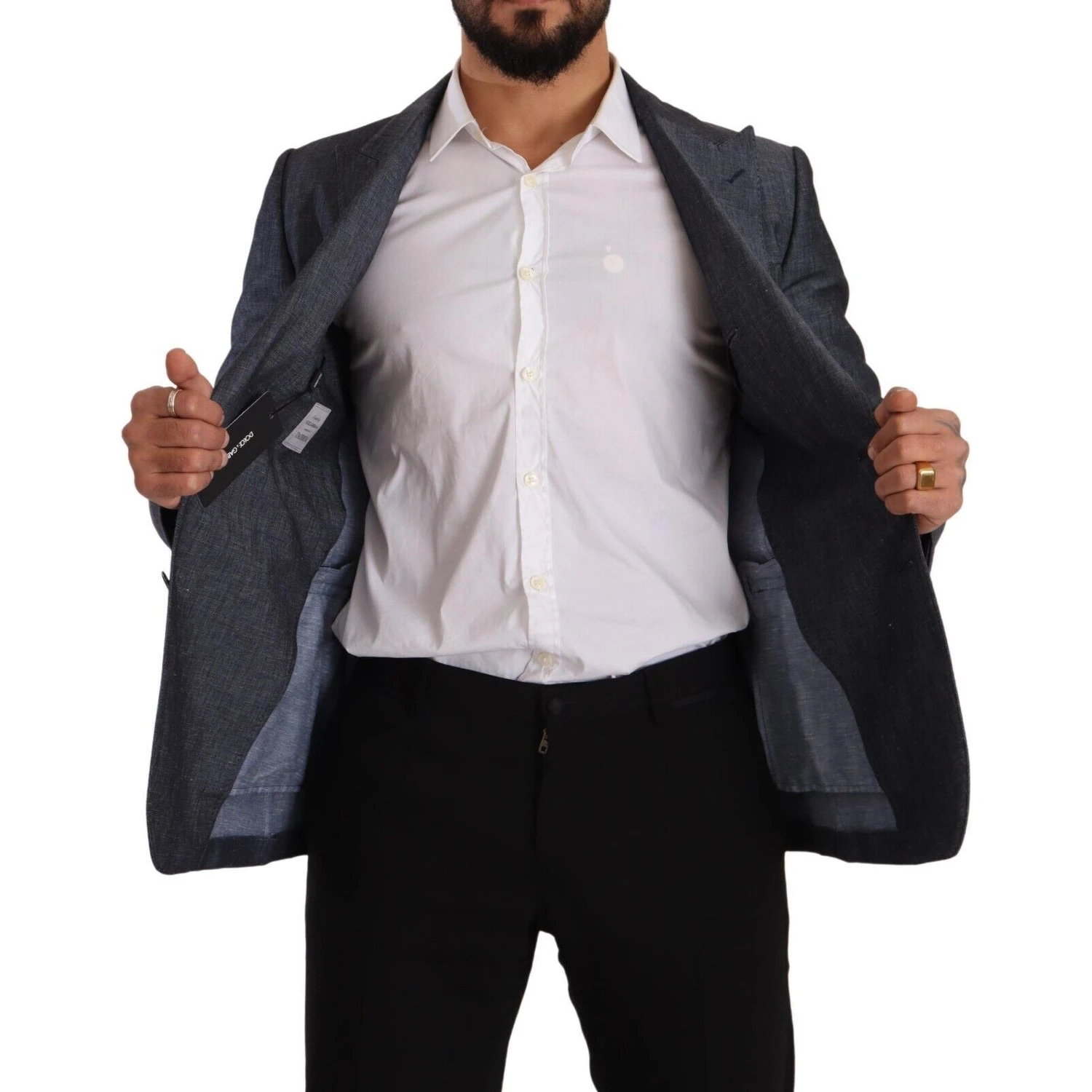 Blue Linen Cotton Jacket TAORMINA Blazer