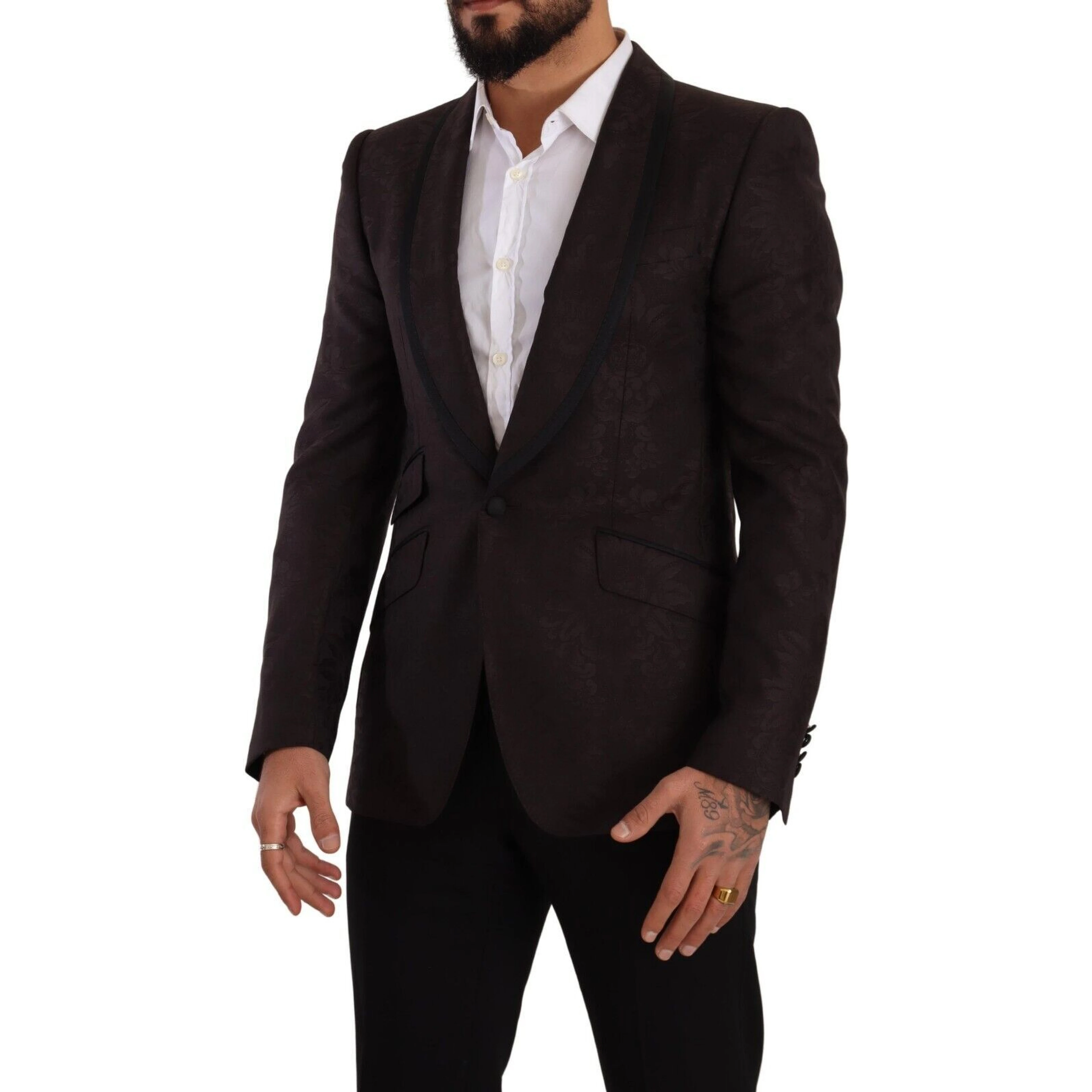 Purple Jacquard Single Breasted SICILIA Blazer