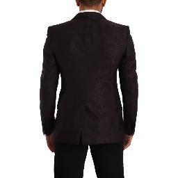 Purple Jacquard Single Breasted SICILIA Blazer