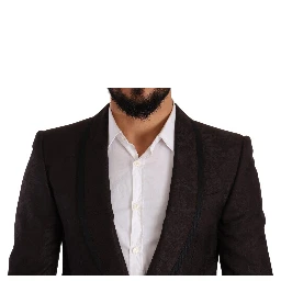 Purple Jacquard Single Breasted SICILIA Blazer