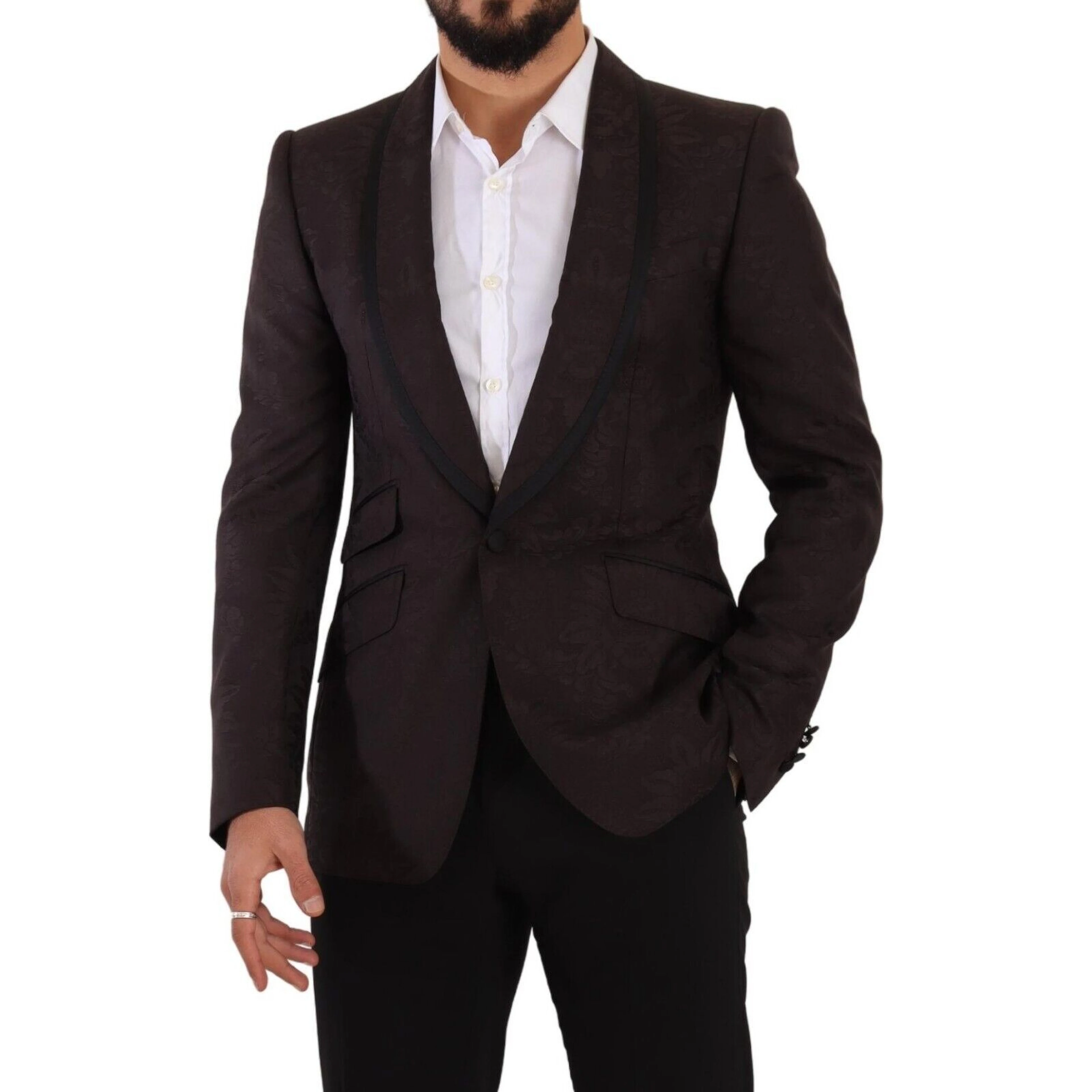 Purple Jacquard Single Breasted SICILIA Blazer