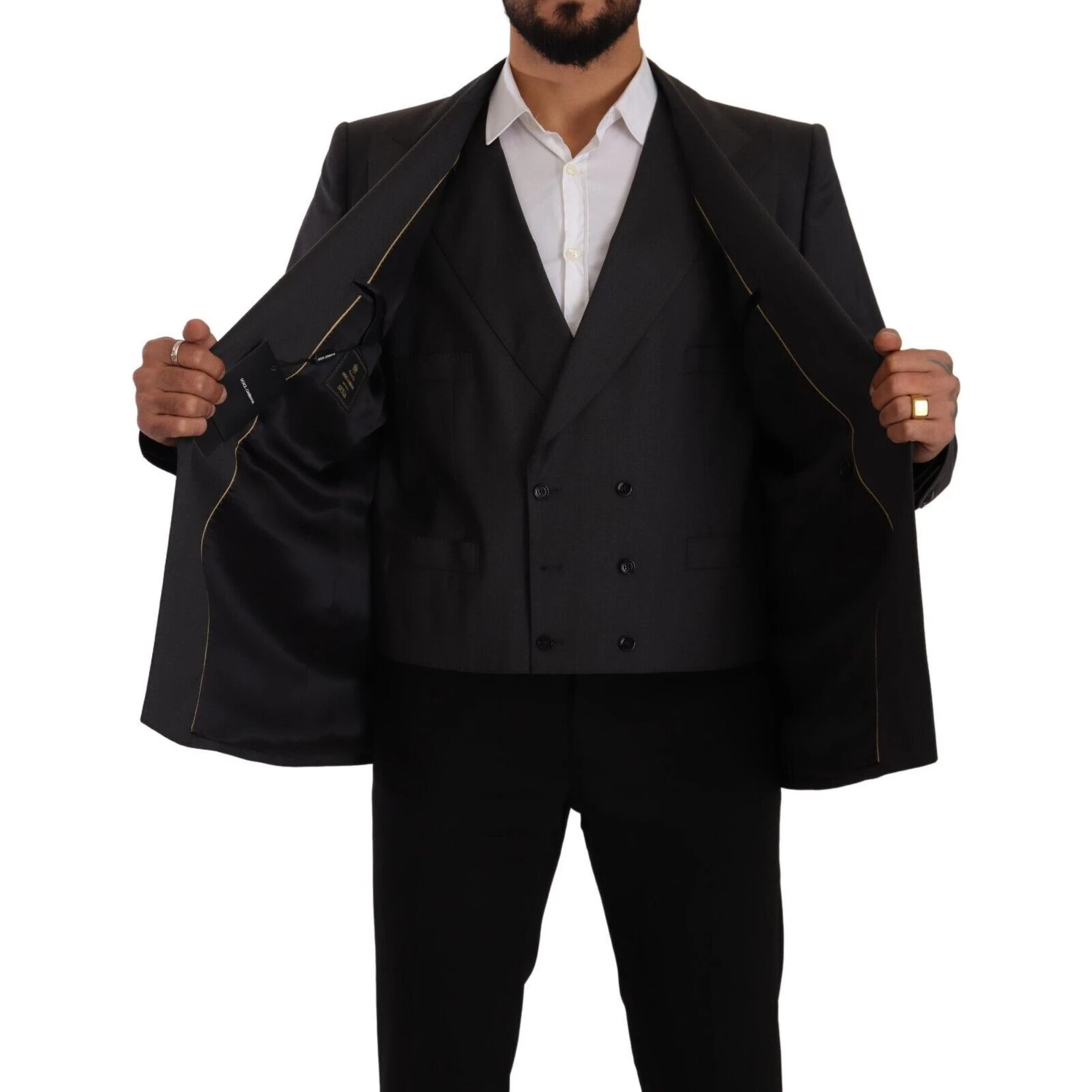 Gray Double Breasted 2 Piece SICILIA Blazer