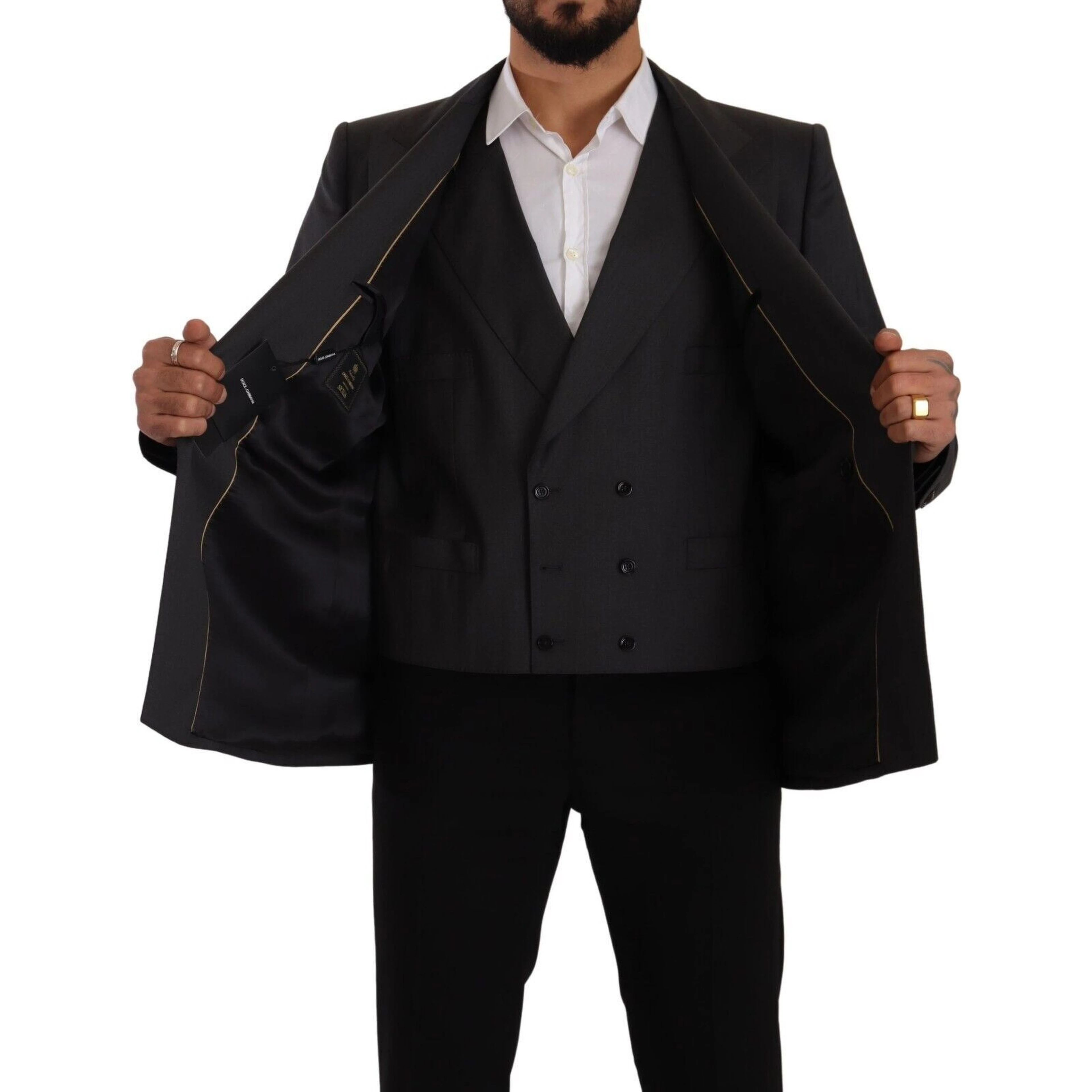 Gray Double Breasted 2 Piece SICILIA Blazer