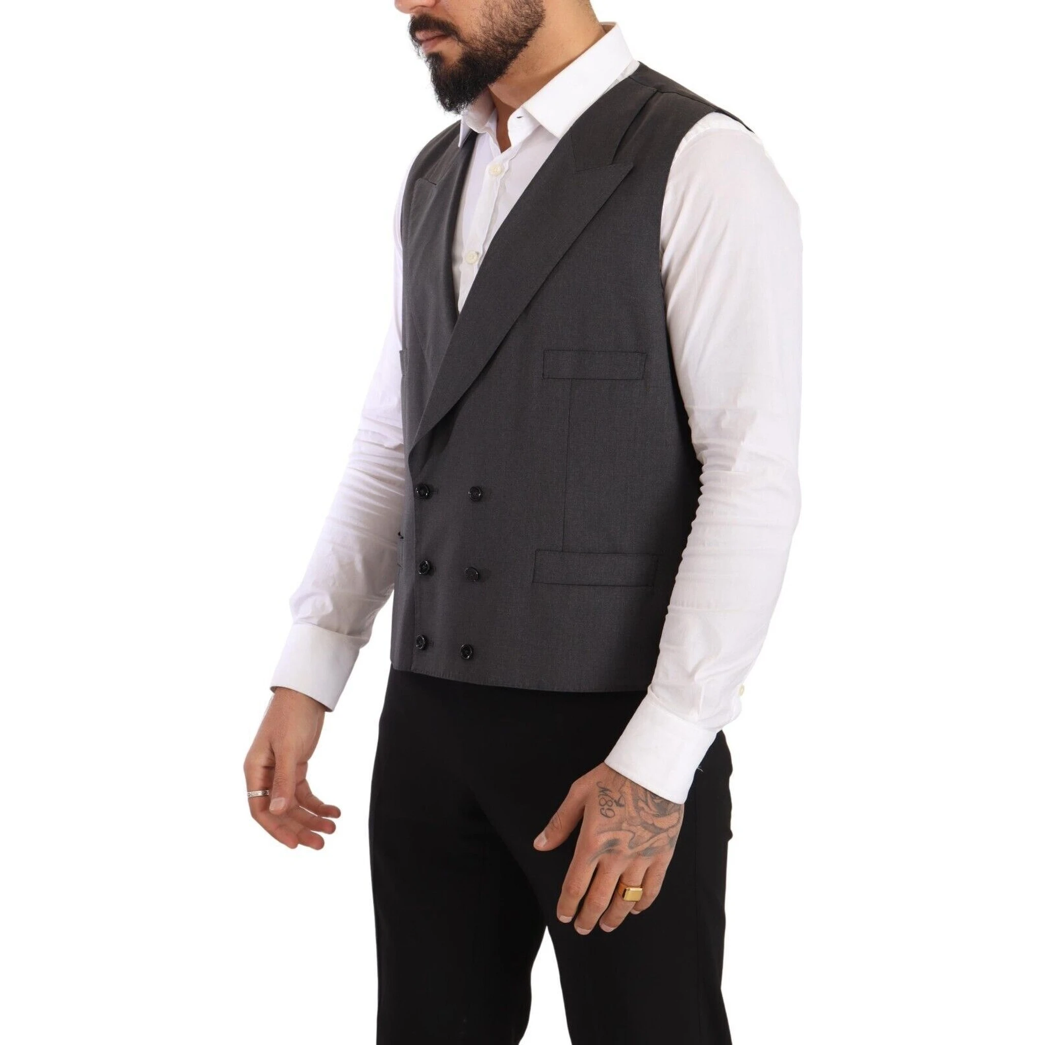 Gray Double Breasted 2 Piece SICILIA Blazer