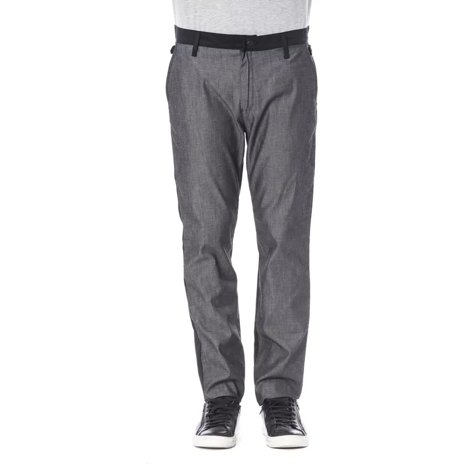 Classic Cotton Men's Pants In Black