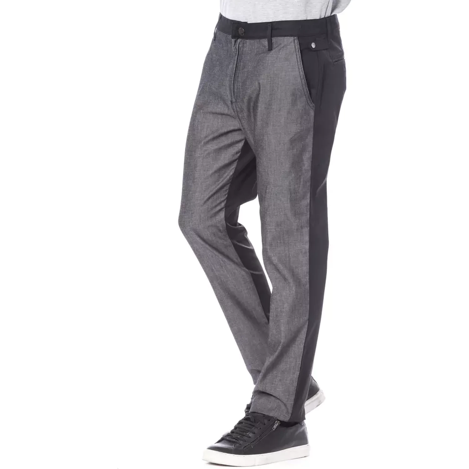 Classic Cotton Men's Pants In Black
