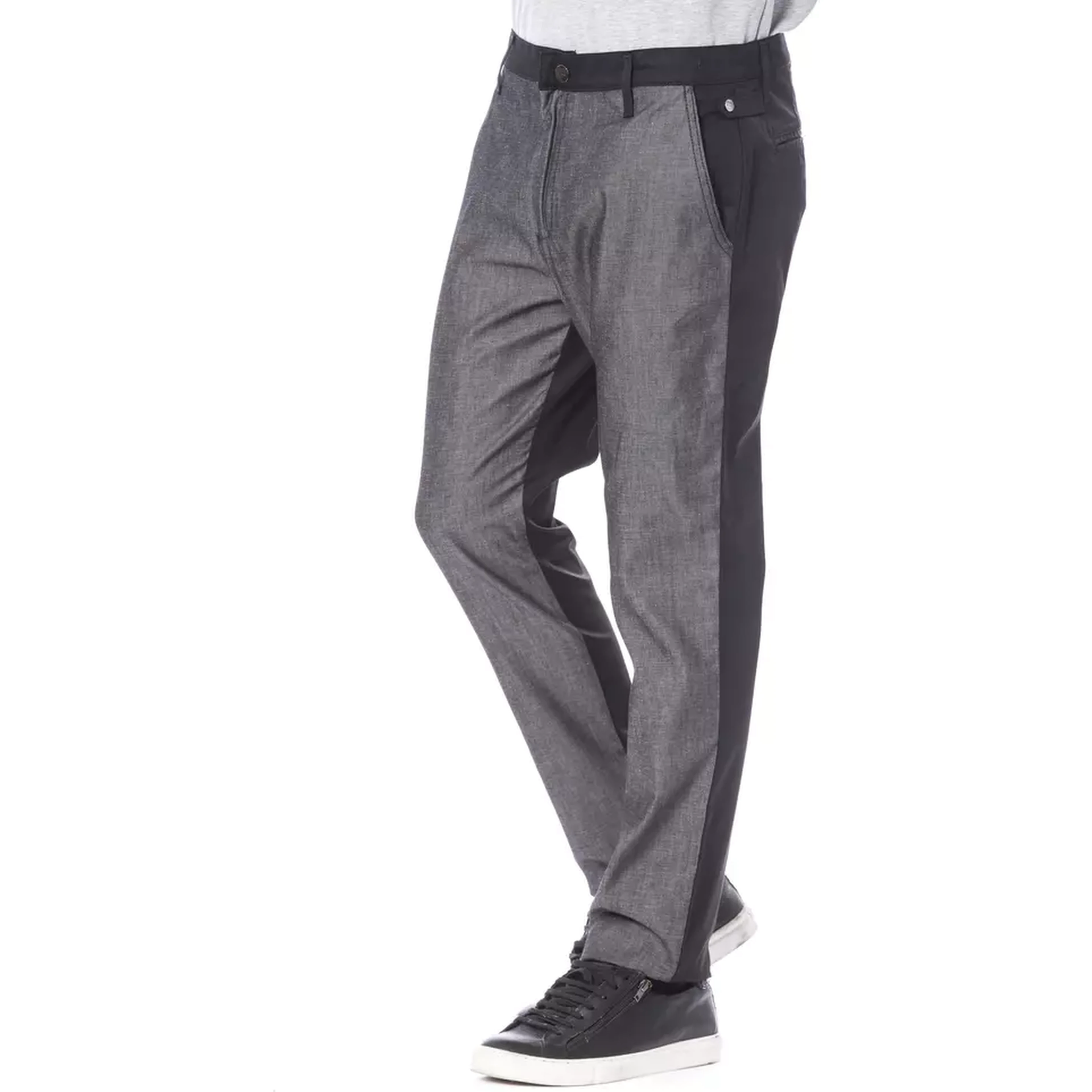 Classic Cotton Men's Pants In Black