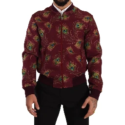 Red Peacock Polyester Stretch Full Zip Jacket