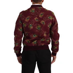 Red Peacock Polyester Stretch Full Zip Jacket