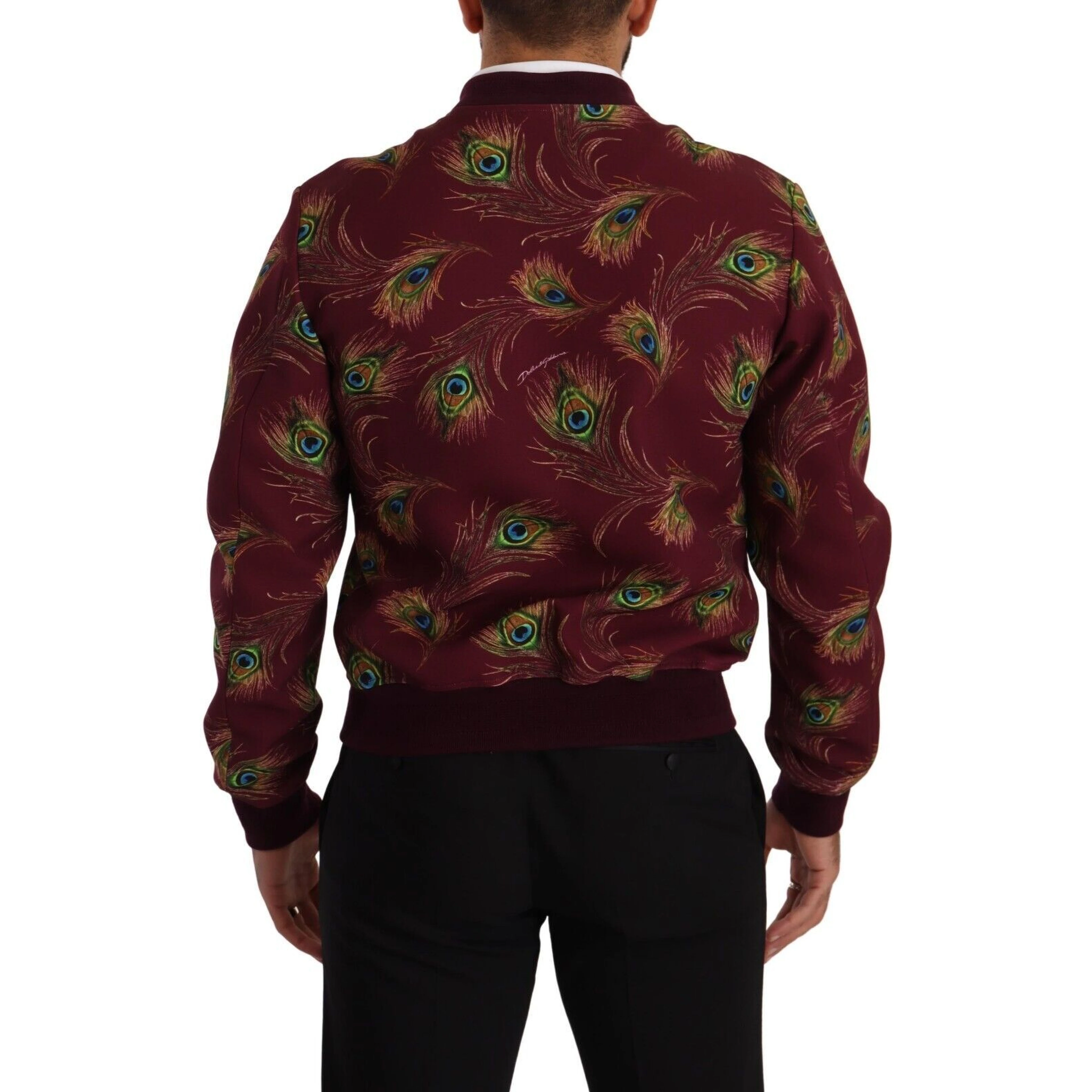 Red Peacock Polyester Stretch Full Zip Jacket