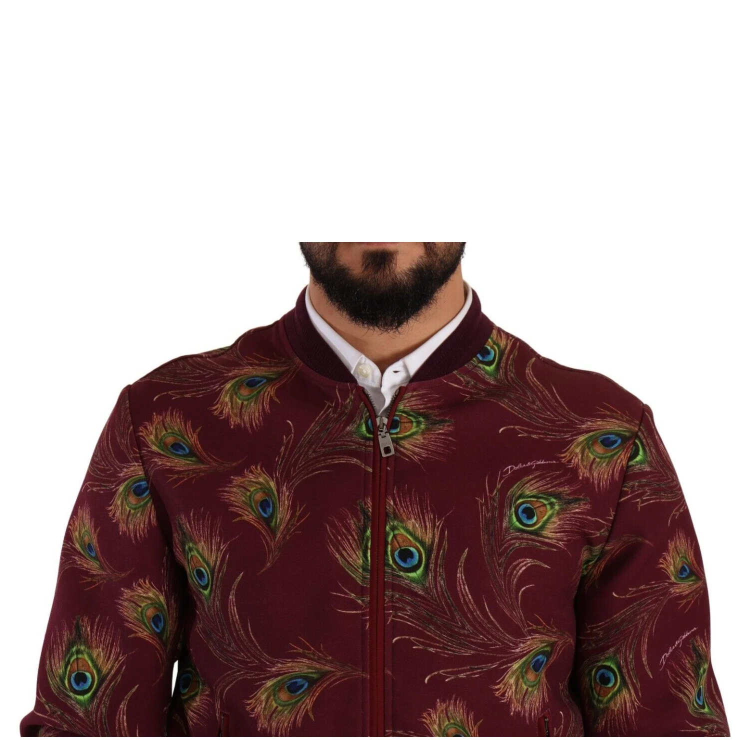 Red Peacock Polyester Stretch Full Zip Jacket