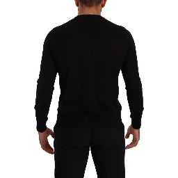 Black Cashmere Button Down Cardigan Sweater