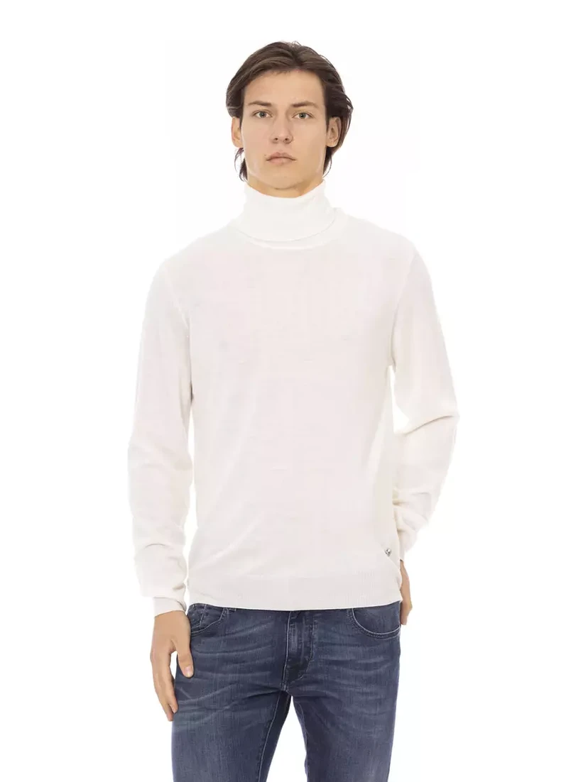 White Fabric Sweater